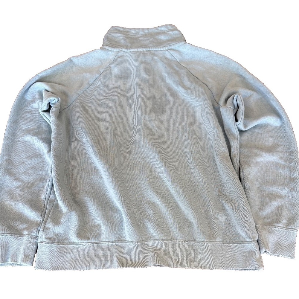 Nike swoosh logo Sweatshirt Blue Half Zip Sweatshirt Kangaroo Pocket womens' S - Picture 2 of 10